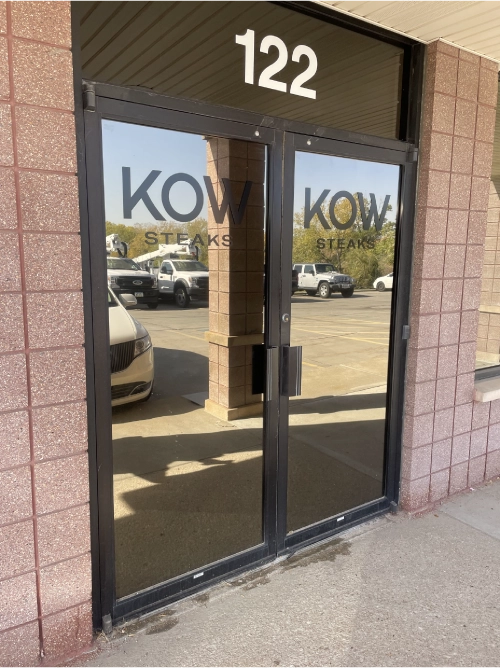 Decorative window film applied to residential glass for privacy and style