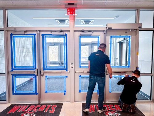 3M Safety and Security Window Film installed on school windows
